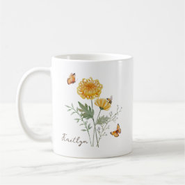 Chrysanthemum Birth Month Flower コーヒーマグカップ