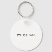 Chrysanthemum Black Line Drawing with Your Name  キーホルダー (裏面)