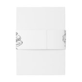 Chrysanthemum Black Line Drawing with Your Name  招待状ベリーバンド (裏面例)