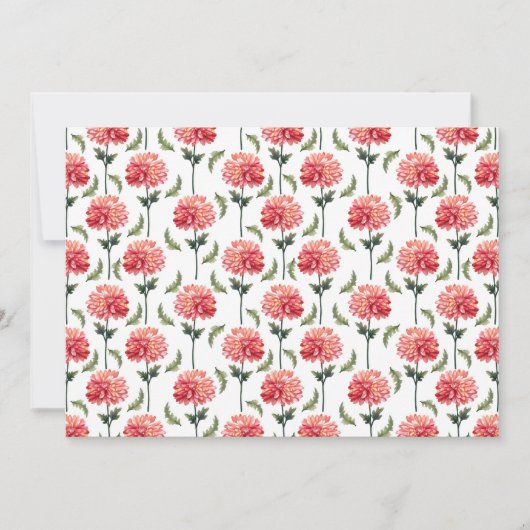 Chrysanthemum Floral Botanical Note Card ノートカード (正面)