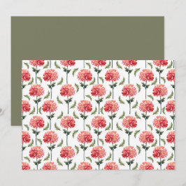 Chrysanthemum Floral Botanical Note Card ノートカード