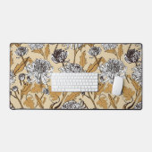 Chrysanthemum Flower Seamless Pattern デスクマット (キーボード&マウス)