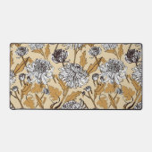 Chrysanthemum Flower Seamless Pattern デスクマット (正面)