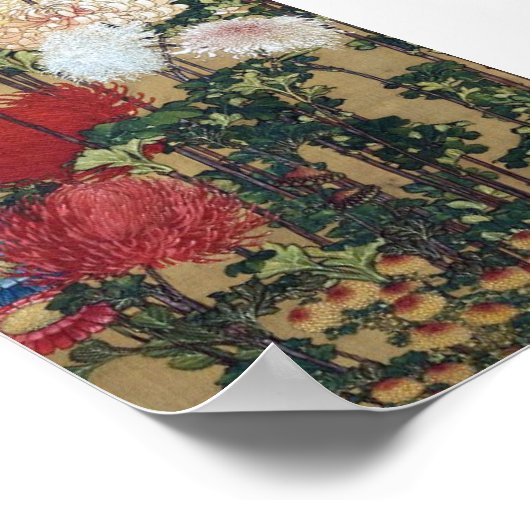 Chrysanthemum, Hokusai ポスター (角)