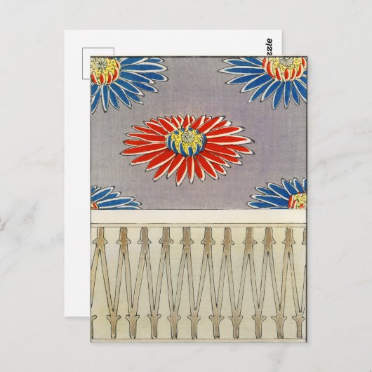 Chrysanthemum illustration. Japanese Patterns  ポストカード (正面/裏面)