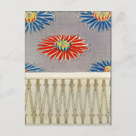 Chrysanthemum illustration. Japanese Patterns  ポストカード