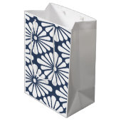 Chrysanthemum [indigo] - Japanese Pattern ミディアムペーパーバッグ (裏面アングル)