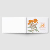 Chrysanthemum orange fall flower wedding ゲストブック (全面)