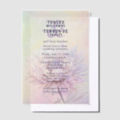 Chrysanthemum Pink Purple Wedding Invitation ベラム紙招待状 (オフセット)
