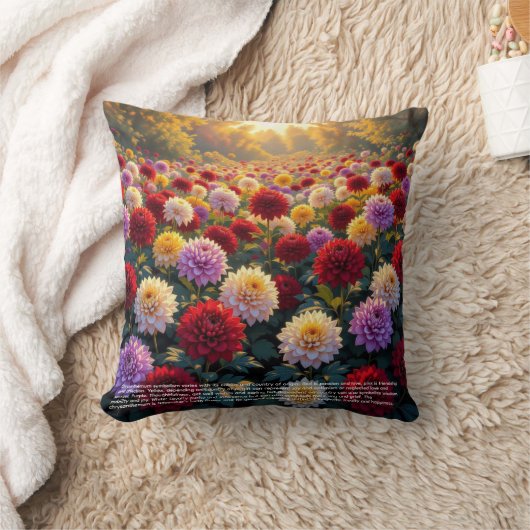 Chrysanthemum Symbolism クッション (ブランケット)