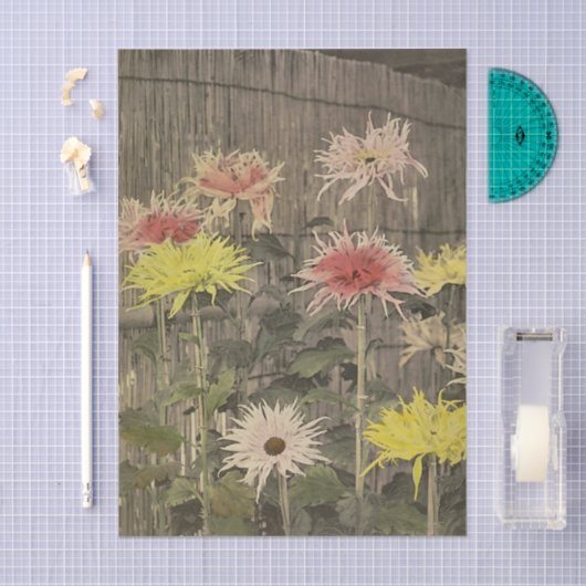 Chrysanthemums by Ogawa Kazumasa 薄葉紙 (クラフト)