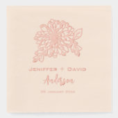 Chrysanthemums Personalized wedding,bridal shower 箔ナプキン (正面)