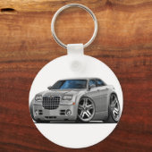 Chrysler 300 Silver Car キーホルダー (正面)