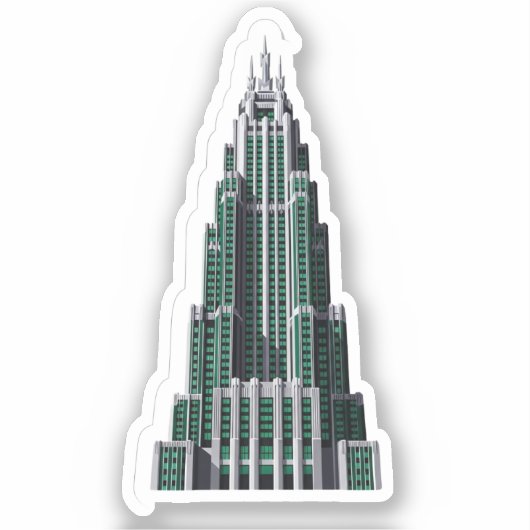 Chrysler Building Art Deco Sticker シール (正面)
