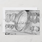 Chrysler Dashboardテキストのスケッチ招待状 招待状 (正面)