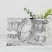 Chrysler Dashboardテキストのスケッチ招待状 招待状 (スタンド正面)