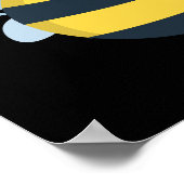 Chub-beeチャブおもしろいビープンダークBG ポスター (角)