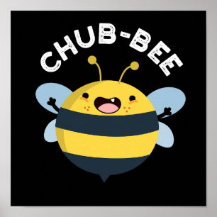 Chub-beeチャブおもしろいビープンダークBG ポスター
