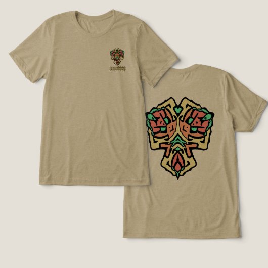 Chubbscoツリースカルグラフィック トライブレンドTシャツ (デザイン正面&裏面)