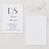 Chubbyアールデコスクリプトモノグラム名刺 名刺 (正面/裏面)