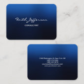 Chubbyスクリプトスタイリッシュトレンディーブルーコンサルタント 名刺 (正面/裏面)