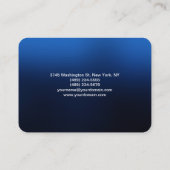 Chubbyスクリプトスタイリッシュトレンディーブルーコンサルタント 名刺 (裏面)