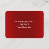 Chubbyスクリプトスタイリッシュトレンディーレッドコンサルタント 名刺 (裏面)