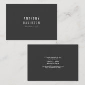 Chubbyプロフェッショナルグレイ管理者名刺 名刺 (正面/裏面)