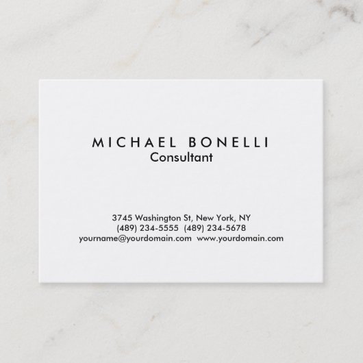 Chubbyミニマルモダンリストコンサルタント名刺 名刺 (正面)