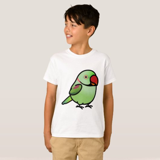 Chubby Alexandrine Indian Ringneck Parakeet Tシャツ (正面フル)