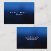 Chubby Blueミニマルスタイリッシュリストビジネスカード 名刺 (正面/裏面)