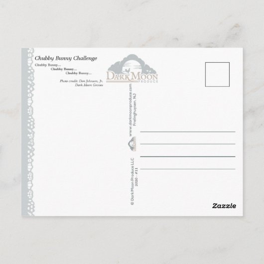 Chubby Bunny Challenge - ポストカード (裏面)