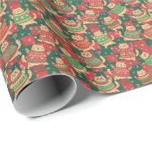 Chubby Cats in Knitted Christmas Sweaters  ラッピングペーパー (ロールコーナー)