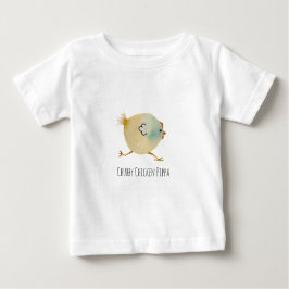 Chubby Chicken, colorfull, whimsical, illustration ベビーTシャツ