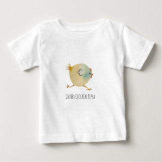 Chubby Chicken, colorfull, whimsical, illustration ベビーTシャツ