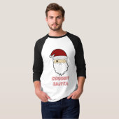 Chubby Cute Santa Face – Adorable Christmas Tee Tシャツ (正面フル)