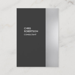 Chubby Gray スタイリッシュ Verticalモダン Business Card 名刺