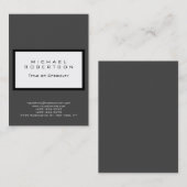 Chubby Gray モダン White Clean Business Card 名刺 (正面/裏面)