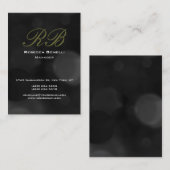 Chubby Gray Black Monogram Manager Business Card 名刺 (正面/裏面)