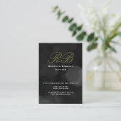 Chubby Gray Black Monogram Manager Business Card 名刺 (スタンド正面)