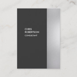 Chubby Gray Verticalスタイリッシュ Business Card 名刺