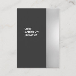 Chubby Gray Verticalスタイリッシュ Business Card 名刺