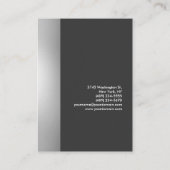 Chubby Gray Verticalスタイリッシュ Business Card 名刺 (裏面)