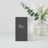 Chubby Gray Verticalスタイリッシュ Business Card 名刺 (スタンド正面)