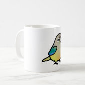 Chubby Green Cheek Turquoise Pineapple Conure コーヒーマグカップ (正面左)