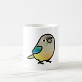 Chubby Green Cheek Turquoise Pineapple Conure コーヒーマグカップ (中央)