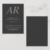 Chubby Italic Gray Monogram名刺 名刺 (正面/裏面)