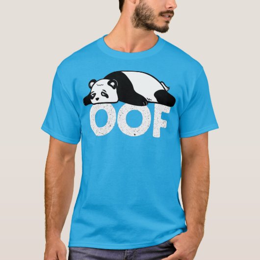 Chubby Panda Oof Internet Video Gaming Gamer Tシャツ (正面)