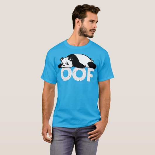 Chubby Panda Oof  Internet Video Gaming Gamer Tシャツ (正面フル)
