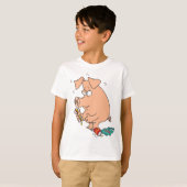 Chubby Pig Snack Lover Tシャツ (正面フル)